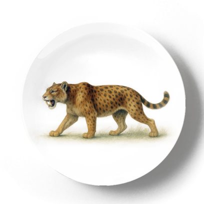 Декоративная тарелка Жан Габриэль Ги Саблезубая кошка